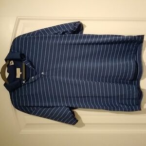 Navy Blue with light Blue Short Sleeve Polo